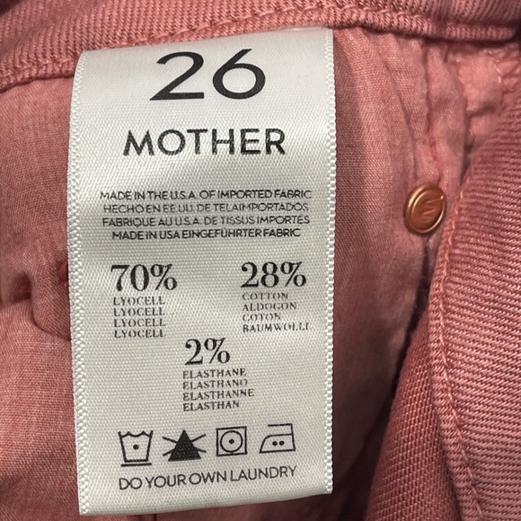 Mother The Looker Ankle Zip Made in the USA Salmon Pink - Picture 7 of 9